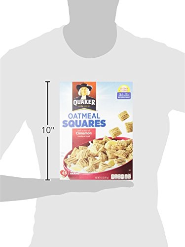 Quaker Oatmeal Squares Cereal, Cinnamon, 14.5 Ounce (Pack Of 4) #TOP5
