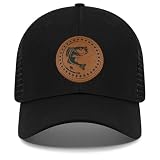 Fishing Gifts for Men Women, Unique Fish Stuff Flag Trucker Hat for Fisherman Best Gift, Black/Grey