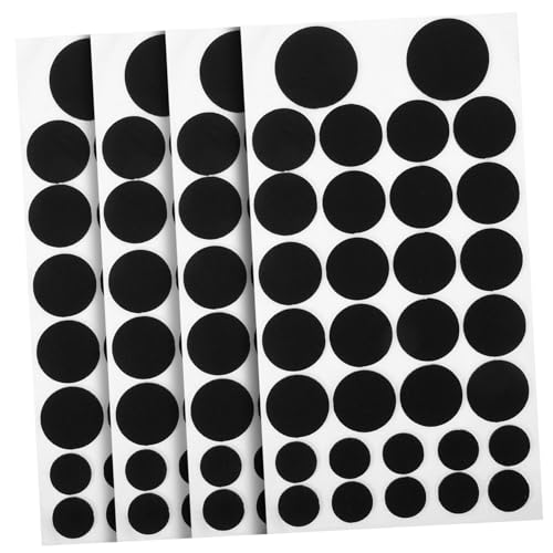 Angoily 4Sheets Self Adhesive Felt Stickers for Clothing and Festival Decorations Versatile Decorative Dots for Craft Projects and Apparel Enhancement