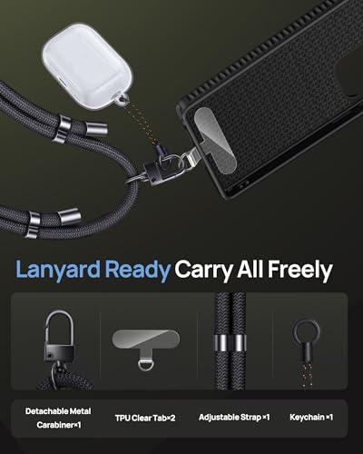 Image of for Samsung Galaxy S25 Ultra Case Wallet with Stand & Phone Lanyard Crossbody (2X Phone Tabs) & Card Holder & Camera Cover, Military Grade Drop Protection Phone Case for S25 Ultra 6.9 inch, Black