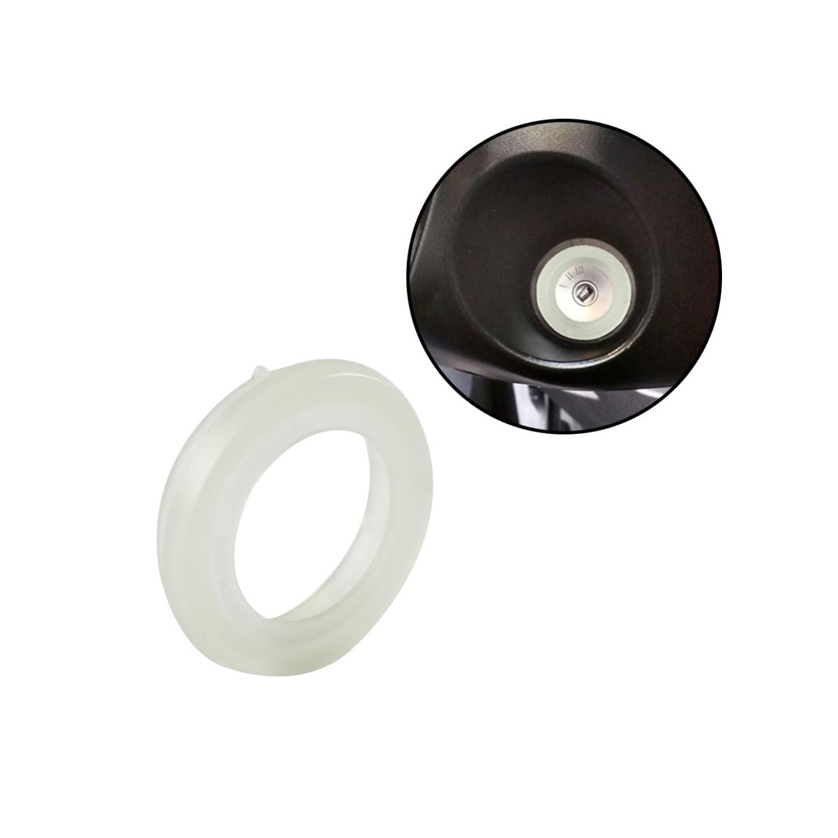 PIT66 Ignition Trim Ring Bezel, Compatible with Ford Ranger XL/XLT Cab Pickup 2019-2021, Car Luminous Ignition Switch Ring Circle Key Hole Cover (