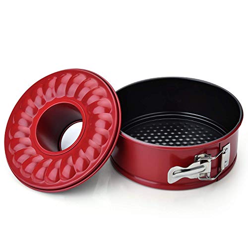 7 Inch Springform Pan and Bundt Pan, Non-stick Carbon Steel Cheesecake and Ice-Cream