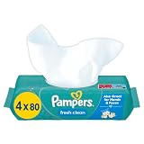 Pampers Confezione da 4 confezioni da 80 salviette umidificate Fresh Clean (320 salviette)