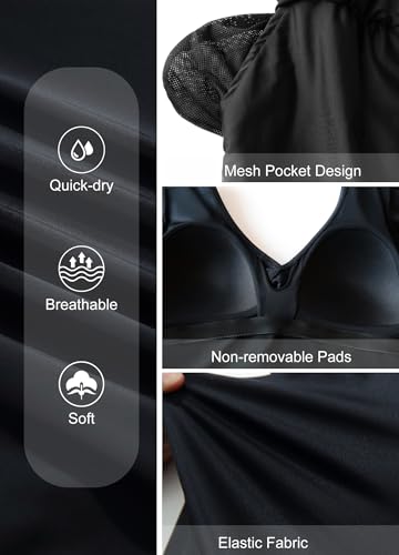 Smismivo Swim Romper Ruffle One Piece Swimsuit with Shorts Women Bathing Suit with Mesh Pockets and Built in Bra3