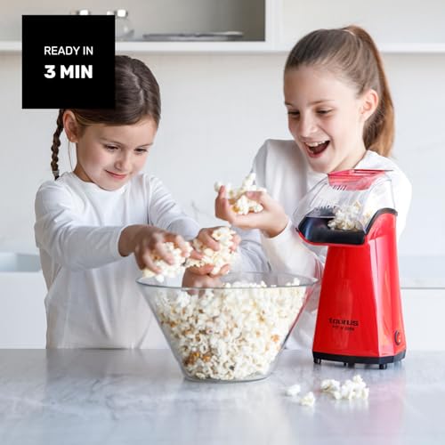 Miniatura 2 de Taurus Máquina De Palomitas Pop N Corn, Palomitero Eléctrico, 1100w, Popcorn, Sin Aceite, Aire Caliente, Listas En 3 Minutos, Tapa Transparente Dosificadora, Compacto, Portátil, Fácil Limpieza, Rojo