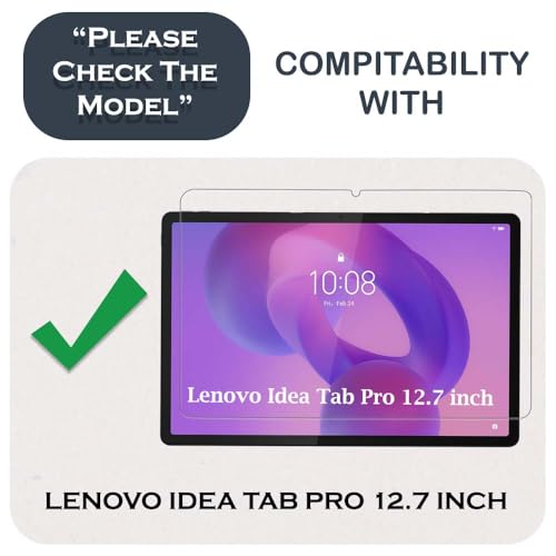Image of Tough Lee Tempered Glass Screen Guard Protector for Lenovo Idea Tab Pro 12.7 Inch / Yoga Tab Plus 2025 12.7 inch / P12 Tablet (Anti Scratch, FingerPrint, SmudgeProof) (with Easy Installation Kit) (Pack of 1)