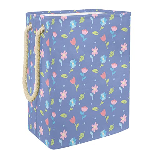 Panier à linge imperméable anti humidité sac à linge chic fleurs de Pâques