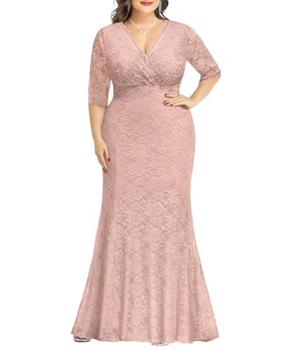 Image of Pinup Fashion Plus Size Formal Evening Dress Wedding Guest Bridal Gowns
