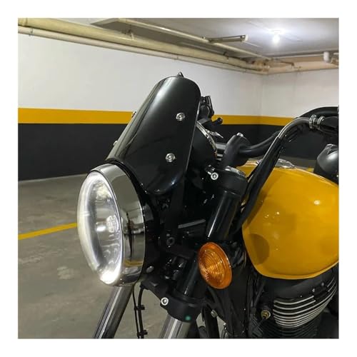 Déflecteur de vent pour pare-brise de moto noir anti-turbulences - 5