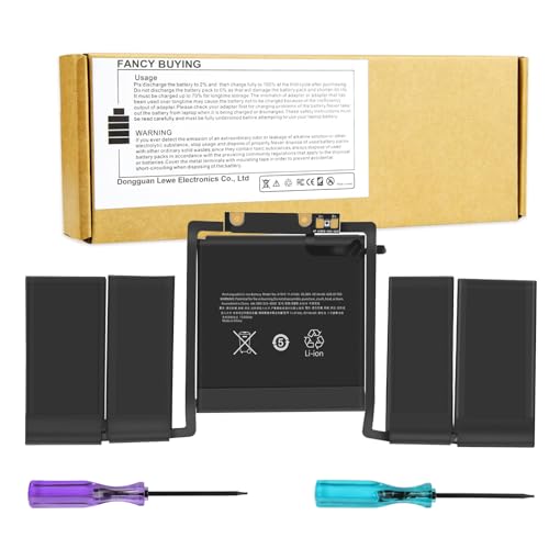 Fancy Buying A1706 A1819 Laptop Battery Replacement for MacBook Pro 13 inch Touch Bar Late 2016 Mid 2017 EMC 3071 3163 MLH12LL/A MPXV2LL/A MLVP2LL/A MNQF2LL/A MNQG2LL/A 11.41V 4314mAh/49.2Wh