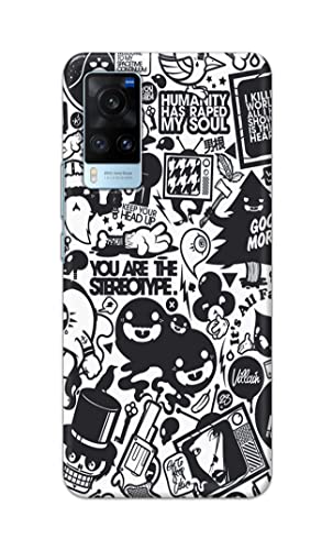 Image of Printed Hard Back Cover Case for Vivo X60 Back Cover (Mixed Cartoon) -702