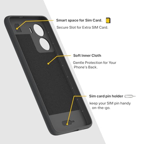 Image of Pikkme Back Cover for Realme P3 5G Camera Protection 3D Hexa Cube Design Silicone Protective Bumper Case (Grey)
