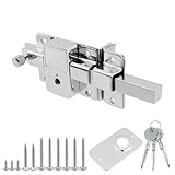 HEVSTIL Right-Hand Opening Barn Gate Lock – Heavy-Duty Outdoor Fence Door Lock with 3 Keys | Weatherproof Yard, Garden, Driveway & Farm Gate Security Lock