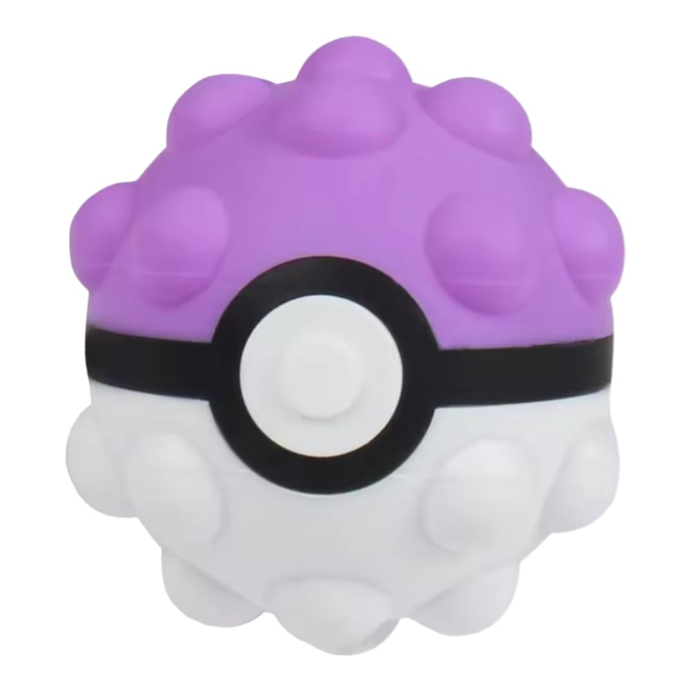 Pokemon Pop Pokeball | Kawaii Squeeze / Pop Toys | Stress Relief Squishy Collection | Purple