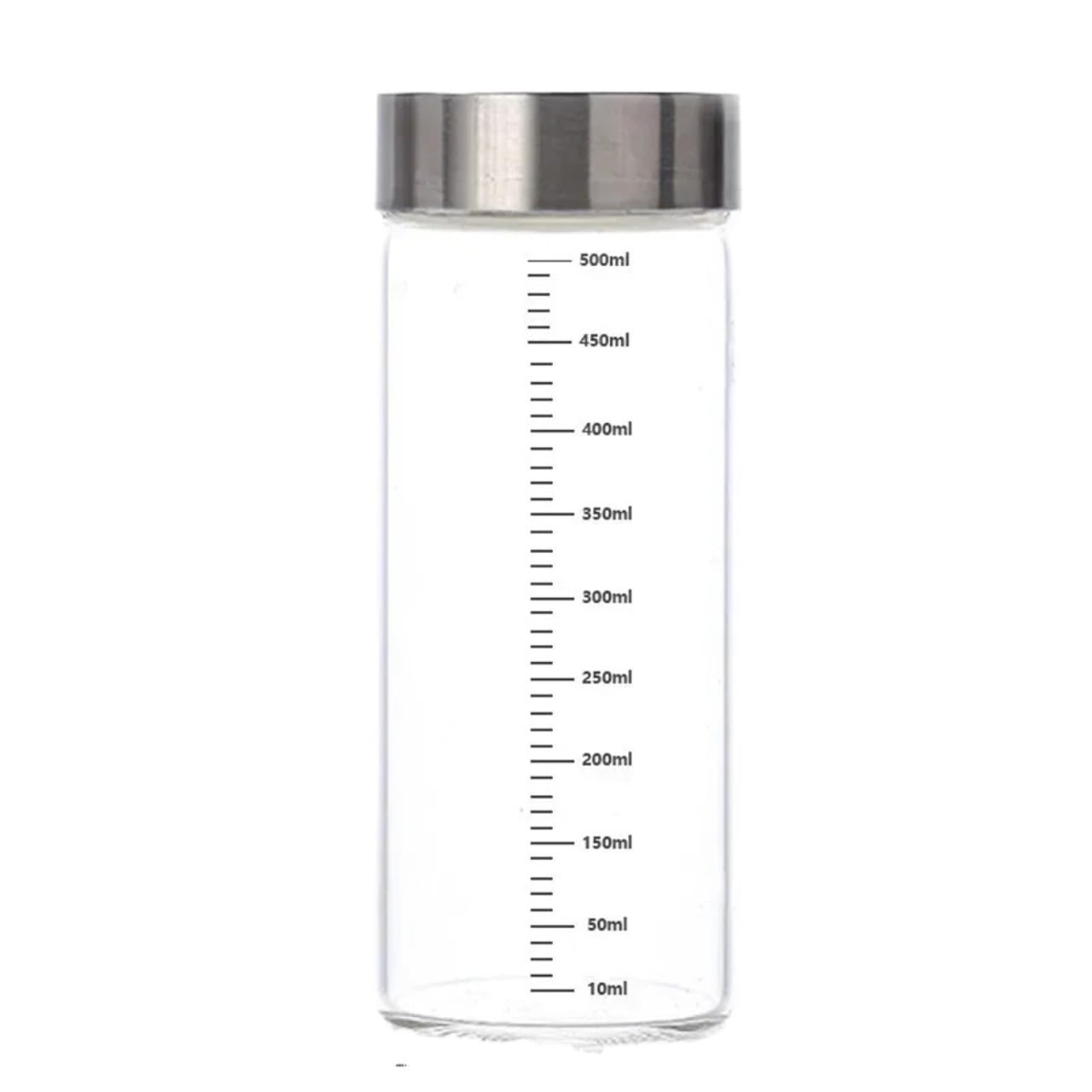 ZNJAMN 1pcs Glass Bottle With Scale High Borosilicate Heat-resistant Seal Jar Kitchen Seasoning Spices Storage Gadget for Pickling(500ml)