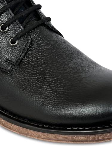 Image of Allen Cooper Genuine Premium Leather Luxury Memory Foam High-Top Ankle Boots Shoes For Men(962|Black|Size-6,7,8,9,10)