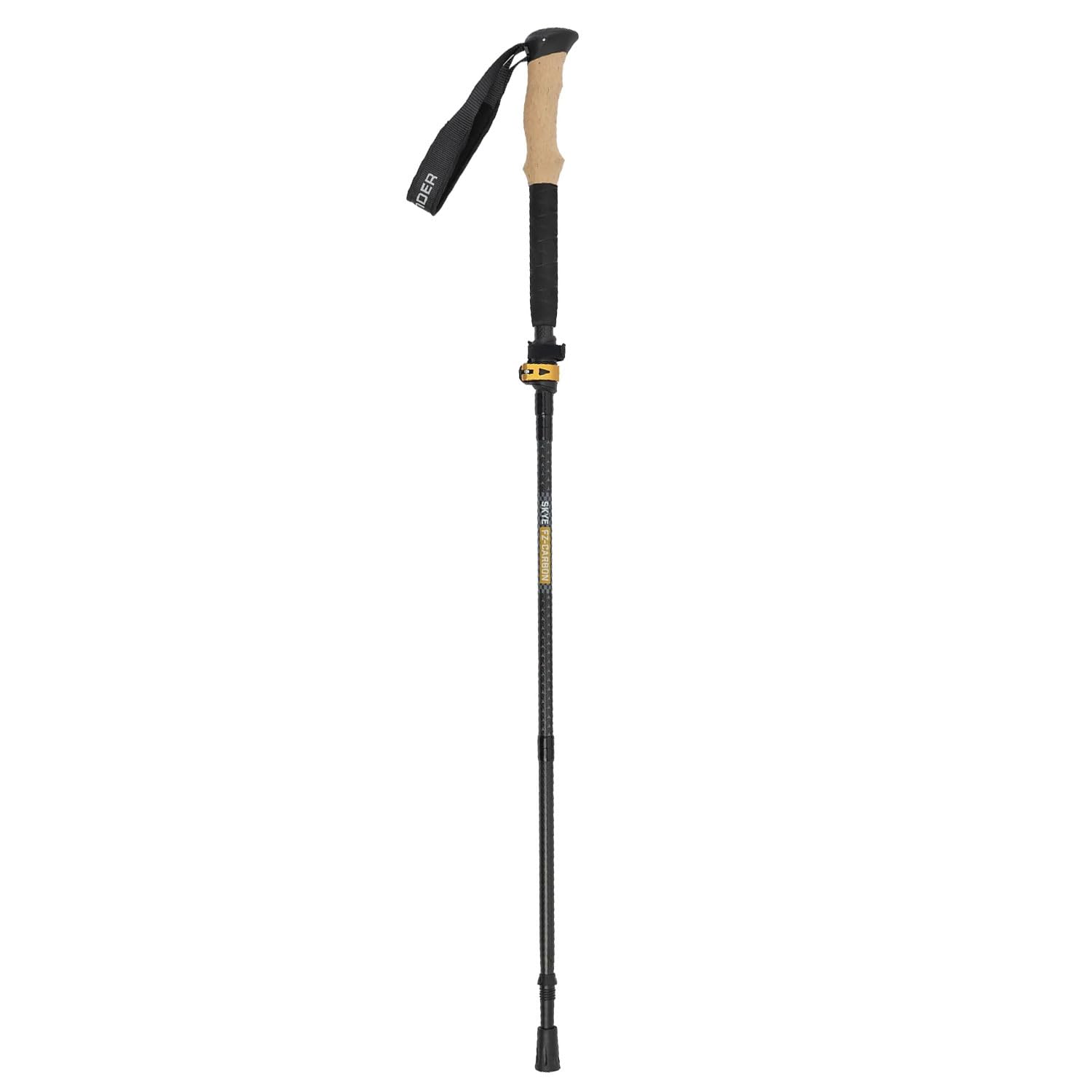 Highlander Skye Carbon FZ Walking Pole, Carbon Fibre, 5-Section Fastlock, EVA Alpine Grip, Single