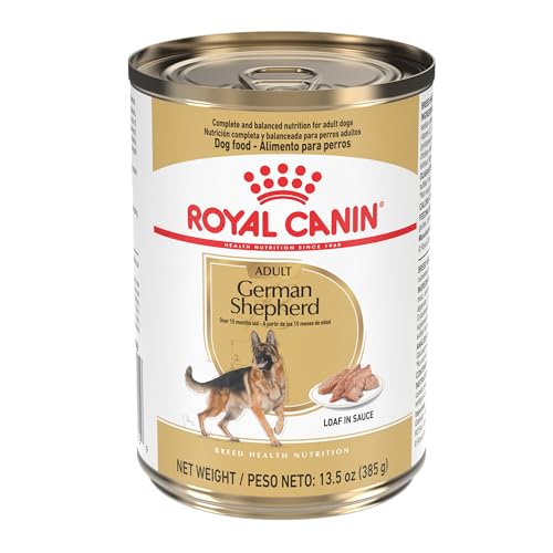 Royal Canin Breed Health Nutrition German Shepherd Adult Loaf in Sauce Dog Food, 13.5 oz (Pack of...