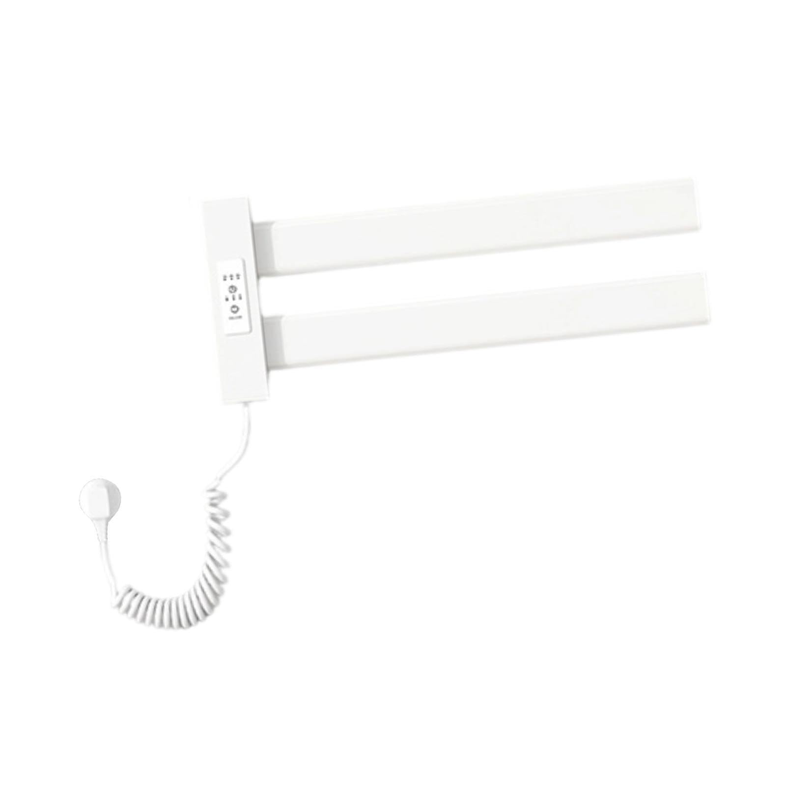 F Fityle Toallero eléctrico con calefacción, Calentador Toallas, secador Toallas eléctrico Impermeable con Enchufe para, baño, Blanco