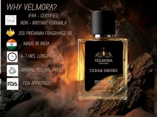 Image of Cedar Smoke Eau De Parfum 50 ml | Long Lasting Woody Smoky Fragrance | Premium Luxury Perfume Spray for Daily Wear Office Party Travel and Special Occasions