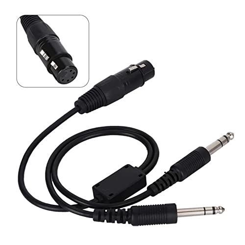 Cable Adaptador para Auriculares de Aviación con Doble Conector 5 Pin miniatura 2