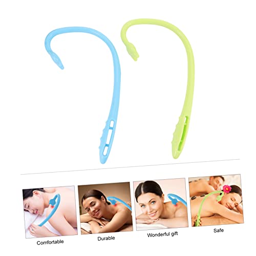 Plafope 2 Pcs Massager Shoulder Massager Manual Massage Tools Hand Tools Muscle Self Massage Stick Trigger Point Massager Tool Self Massage Hook Fatigue Relief Stick Back Relaxing Supplies #TOP4