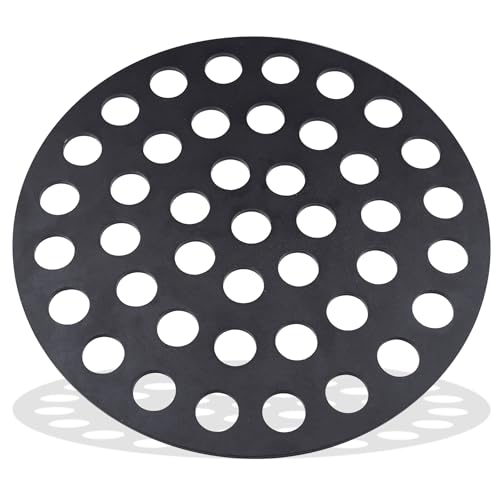 Baudelun 10.5 inch Cast Iron Bottom Fire Grate Charcoal Grill Grates Vision Grill Replacement Parts for Kamado Joe
