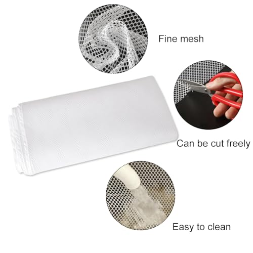 Treppen Schutznetz Kinder, Geländer Sicherheitsnetz, Treppenschutznetz für Kinder, Safety Net, Treppe Geländer Zaun Mesh, Sicherheitsnetz für Balkon, für Babys und Haustiere, Weiß(3m x 79cm)