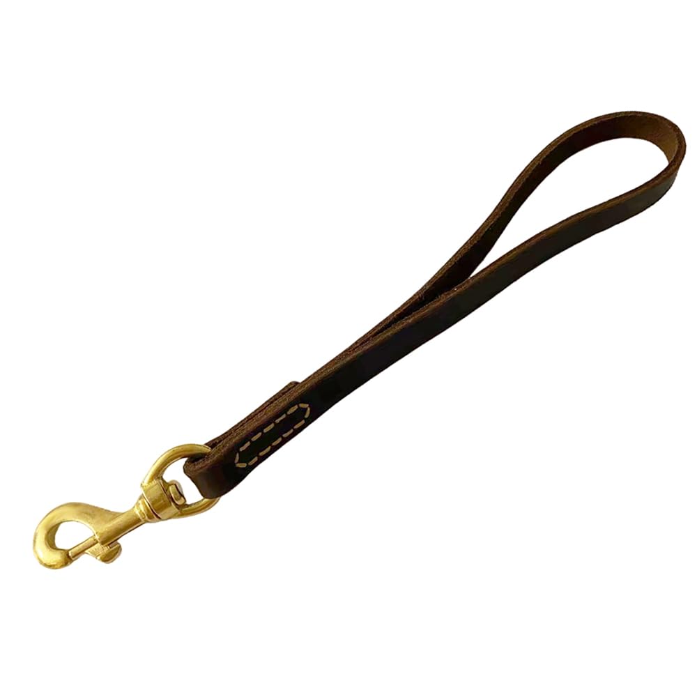 Leather Dog Leash 12 Inch |Genuine Leather Short Dog Leash - Braided Short Leather Dog Leash-Super Strong Leather Pet Trainning Leads-12 Inch Long By 3/4" Wide