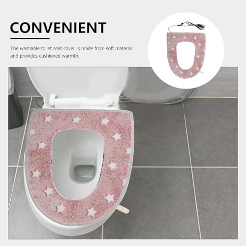 YARNOW USB Powered Heated Toilet Seat Warmer with Soft Cushioned Plastic Cover, Washable and Plug and Play Design for Family Winter Use and Home Toilets, Pink Color, 2a 10w Power - 2