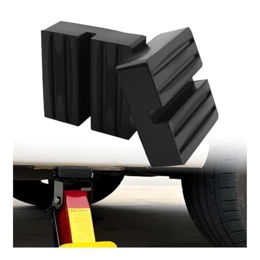 2PCS 2.96" Rubber Car Floor Jack Stand Pads with Deep & Shallow Grooves,Non-Slip Car Pinch Weld Jack Pads Fits 2T/3T Cars Floor Jacks,Square Cars Pinch Weld Jacks Adapter