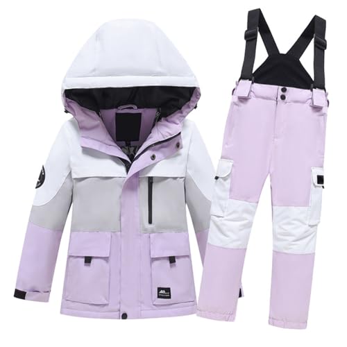 Little Girls Boy Winter Ski Snowsuit Puffer Pants,Kids Toddler Snowsuit Set,Skiing Jacket Coats Snowboarding Outfit (B, 3-5 Years)