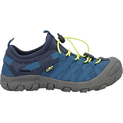 Sandales CMP enfants Rokky bleu acide 33 pour éviter les glissades en rando