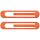 HARFINGTON 2pcs Straight Ruler 13cm Metric Bookmark Clip Ruler Metal Aluminum Alloy Scale on Both Sides Measuring Scale Tool for Measure Study Reading Classroom Office, Orange Red