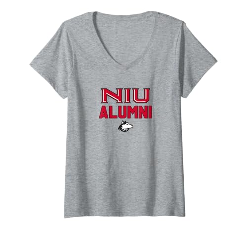 Womens Northern Illinois University NIU Huskies Alumni V-Neck T-Shirt