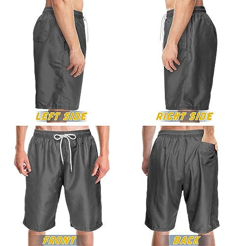 Image of Mens Swimming Trunks Swim Trunks Quick Dry Swim Shorts with Mesh Lining Funny Swimwear Bathing Suits