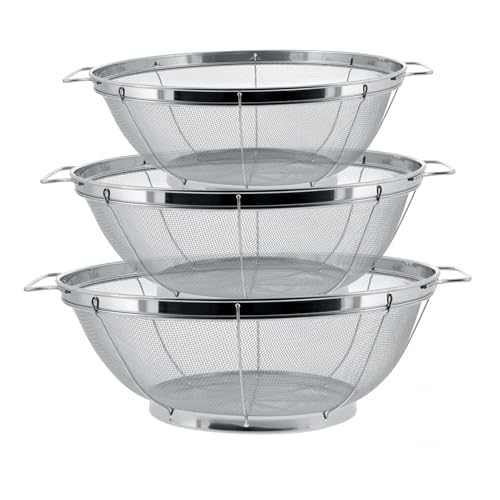 Cestas de pasta de acero inoxidable para enjuagar y drenar alimentos en la cocina 2