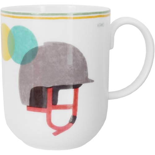 HERMES エルメス マグカップ ソー・エルメス 300ml 磁器 食器 コーヒーカップ ティーカップ ギフト ボックス入り (P055031P / P055131P / P055231P) (P055131P（Casque）) [並行輸入品]