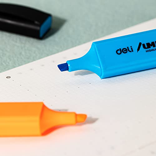 Deli Jumbo Highlighter Set Chisel tip: 1~5mm Assorted 6 pcs