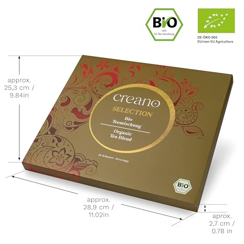 Image of Creano Organic Tea Gift Set - 48 Organic Tea Bags in 6 Dreamy Varieties - 96 g*