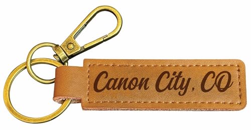 R and R Imports Canon City Colorado Souvenir Leather Keychain
