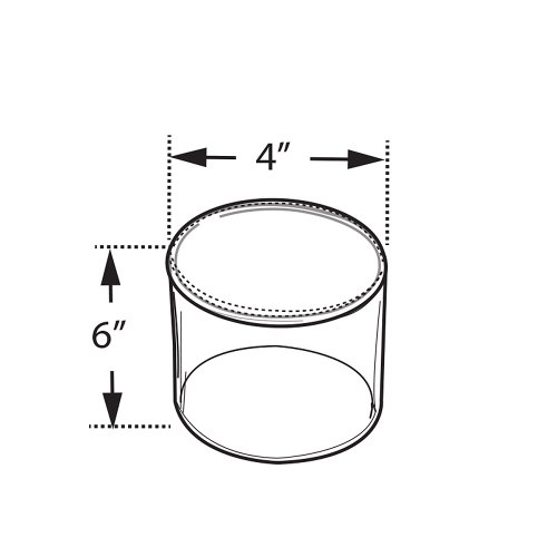 Image of Azar Displays 556406 4 inchW x 6 inchH Clear Acrylic Cylinder