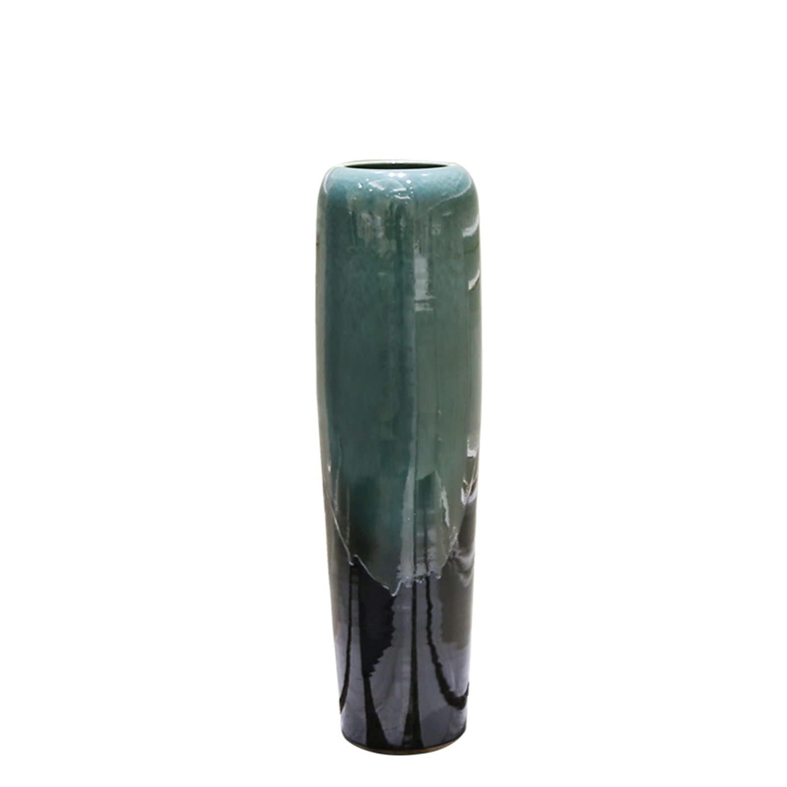 asdchZen Indoor Gardening Large Ceramic Vase, Hotel Lobby Villa Outdoor Courtyard Floor-Standing Vase,20 * 60CM