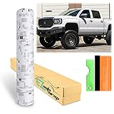 12'x60' (1FT x 5FT) Camouflage Digital White Viny Wrap Sticker Sheet Film DIY Decal Car Auto Vehicle Motorcycle Air Release Bubble Free Self Adhesive Peel and Stick Free Tool Kit