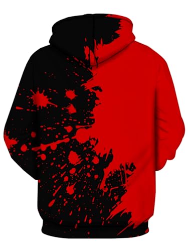 wangstar Graphic Hoodies for Men Sweatshirts Gifts Xmas Rapper Cool Things Novelty Stuff Black Red Pullover Hoodie Adult - Image 3