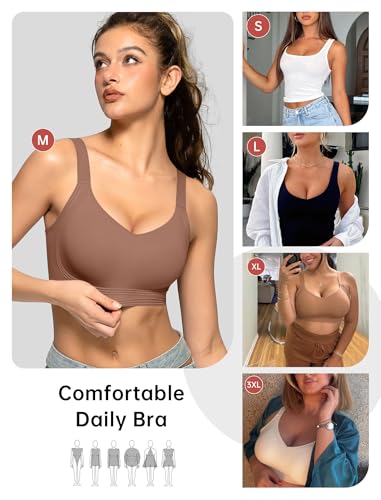 Image of OEAK Women Jelly Bra Wireless Anti Sagging Full Coverage Bras
