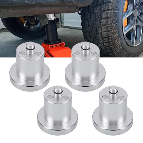 Image of YUEWO Jack Pucks, Aluminum Jack Lifting Jack Pad Compatible with Rivian R1T /R1S, Lifting Jack Pad Lift Point Adapter, with Magnetic and Easy to Hold on Corner, with Storage Case,4 Pack