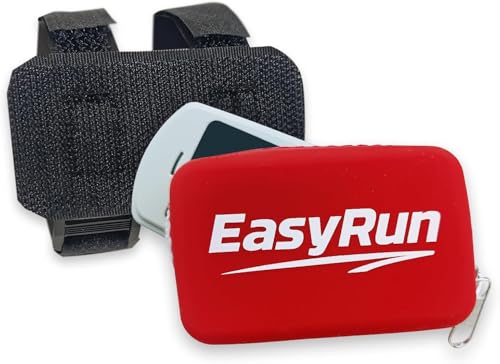 EasyRun Supporto per Moto in Silicone compatibile con Dispositivi Telepass®, UnipolMove®, MooneyGo® - Splash Resistant con Cinghie a Strappo Regolabili – Astuccio Protettivo per Telepedaggio (Rosso)