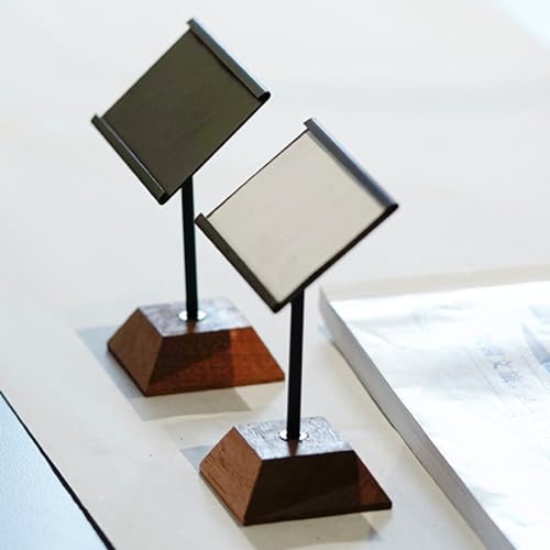 Porte-étiquette vertical en métal stable et durable pour dossier publicitaire - 4
