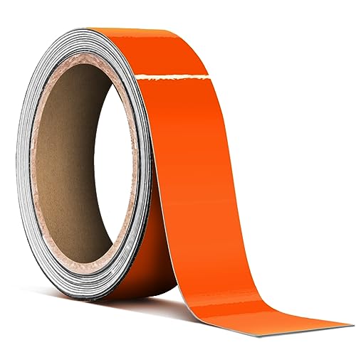 VViViD Orange Gloss Air-Release Adhesive Vinyl Pinstripe Tape Roll (1 Inch x 20ft)